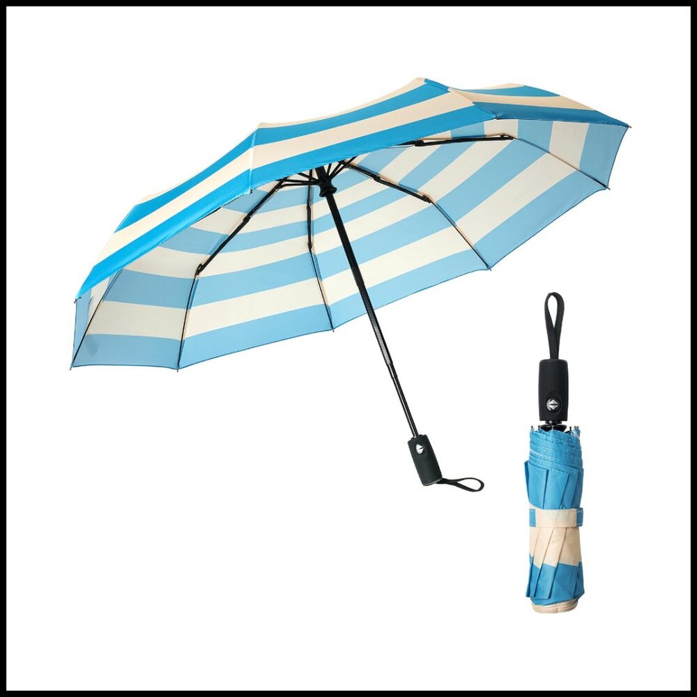Compact Windproof Travel Umbrella Automatic Open … - image 1